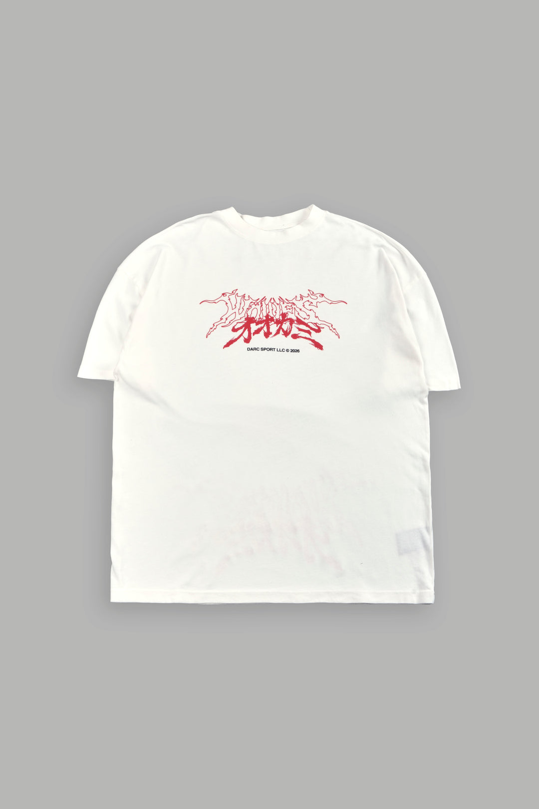 Samurai And The Wolf Premium Oversized Tee in Cream