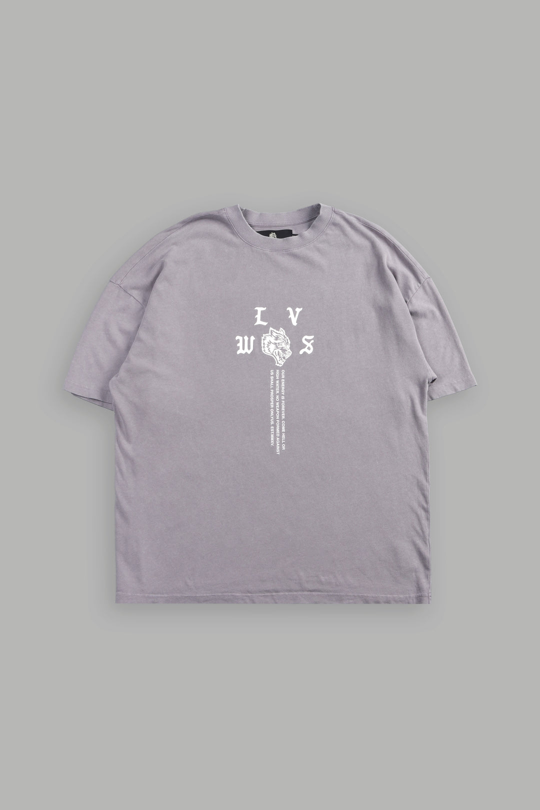 Dama De Las Rosas Premium Oversized Tee In Pale Gray