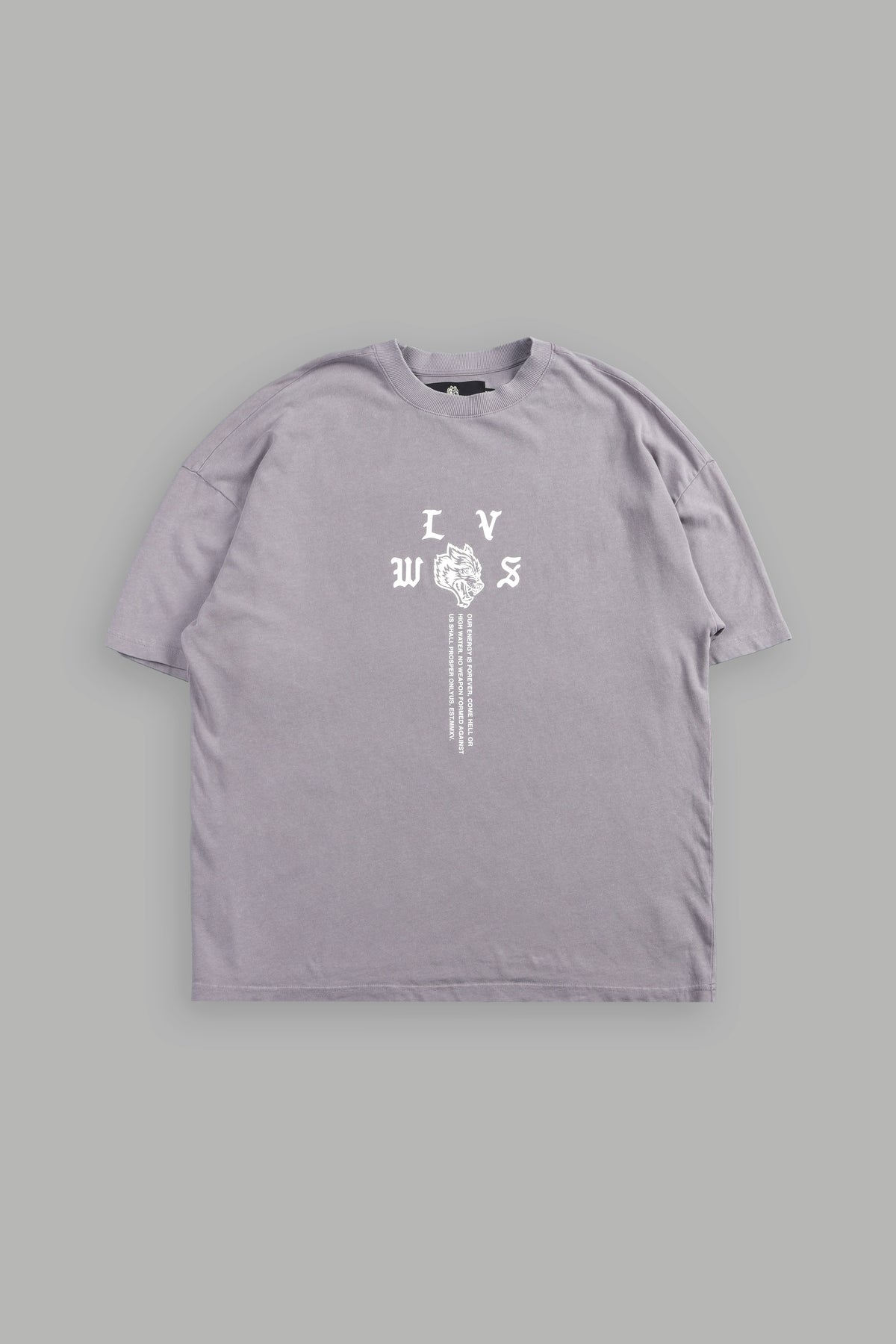 Dama De Las Rosas Premium Oversized Tee In Pale Gray