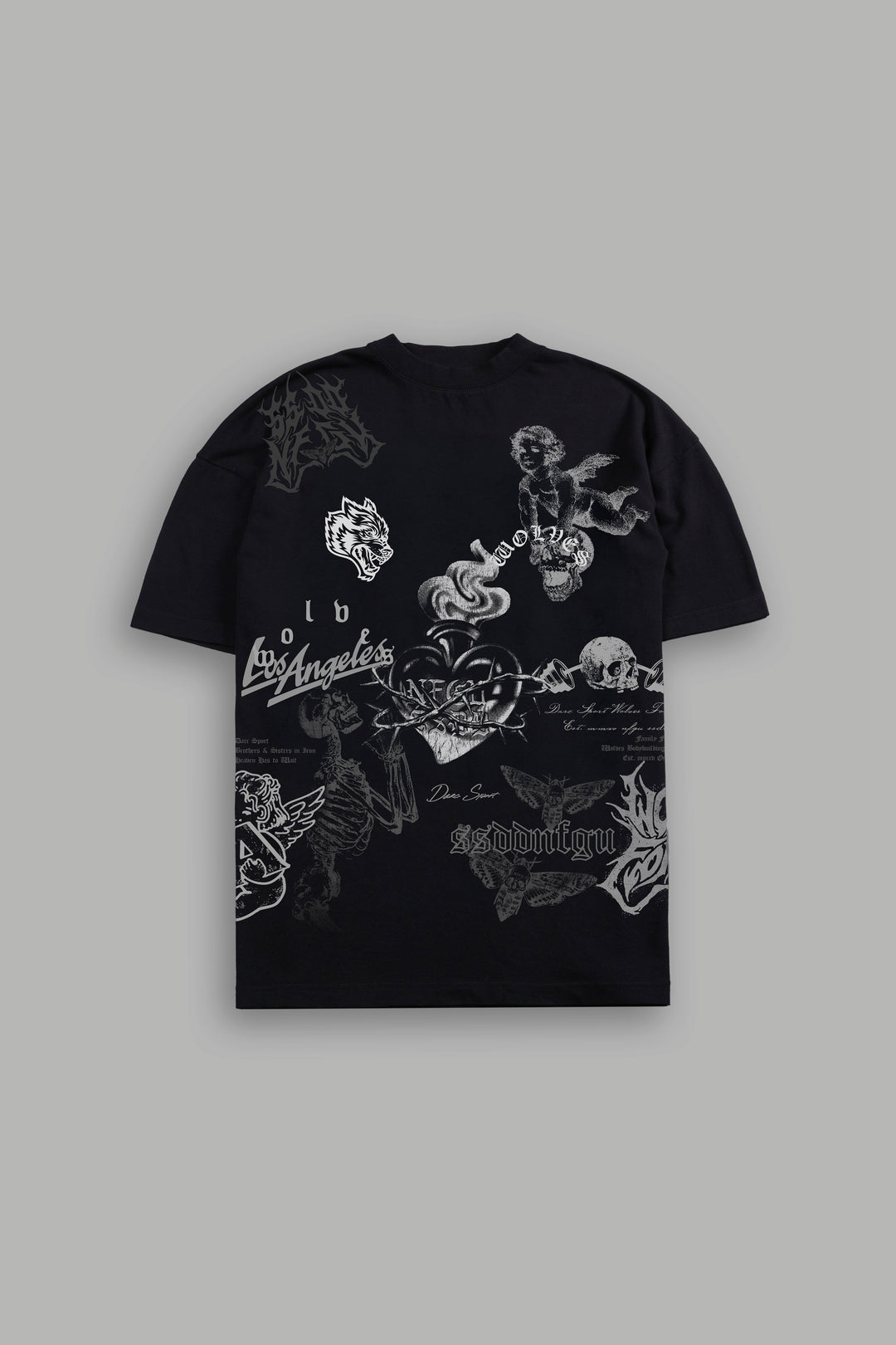 Homage to LA Premium Oversized Tee in Black