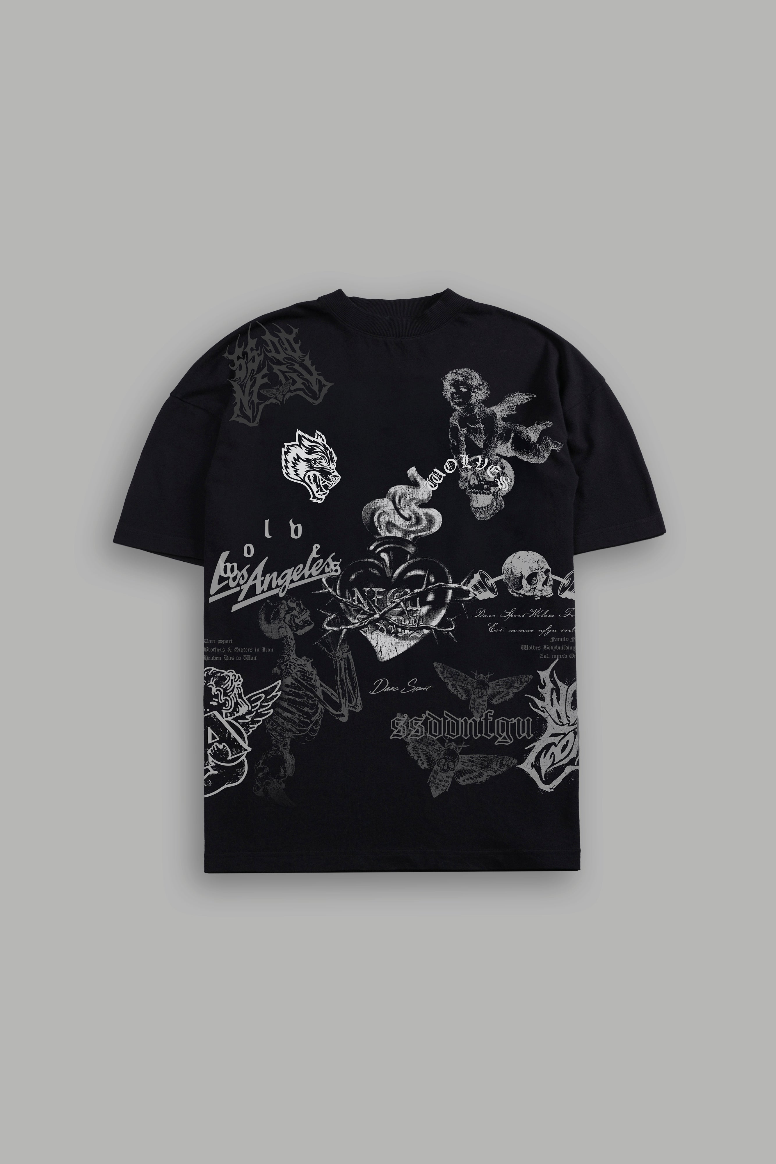Homage to LA Premium Oversized Tee in Black
