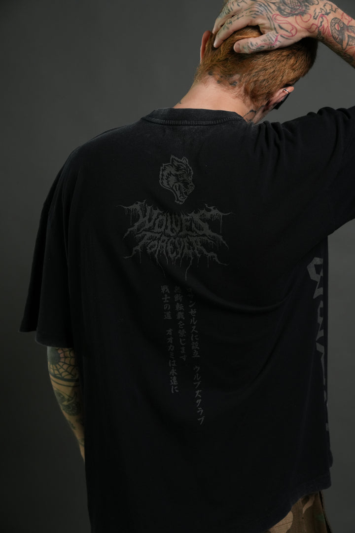 Blood Moon Premium Oversized Tee in Black
