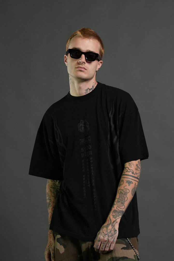 Gyomei Forever Premium Oversized Tee in Black
