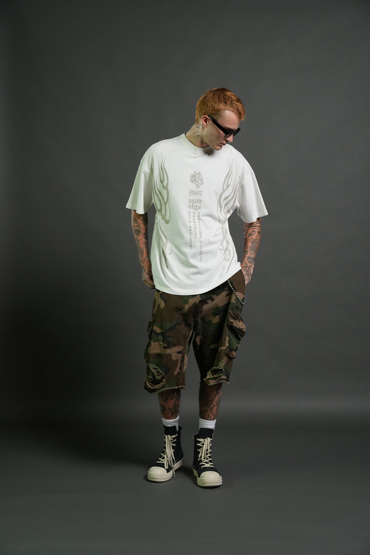 Gyomei Forever Premium Oversized Tee in Cream
