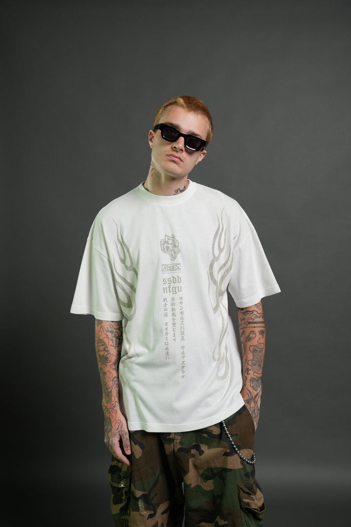 Gyomei Forever Premium Oversized Tee in Cream