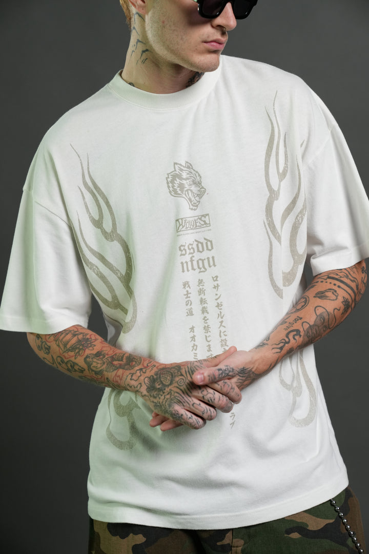 Gyomei Forever Premium Oversized Tee in Cream