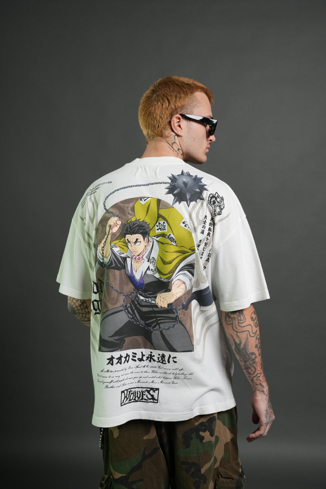 Gyomei Forever Premium Oversized Tee in Cream