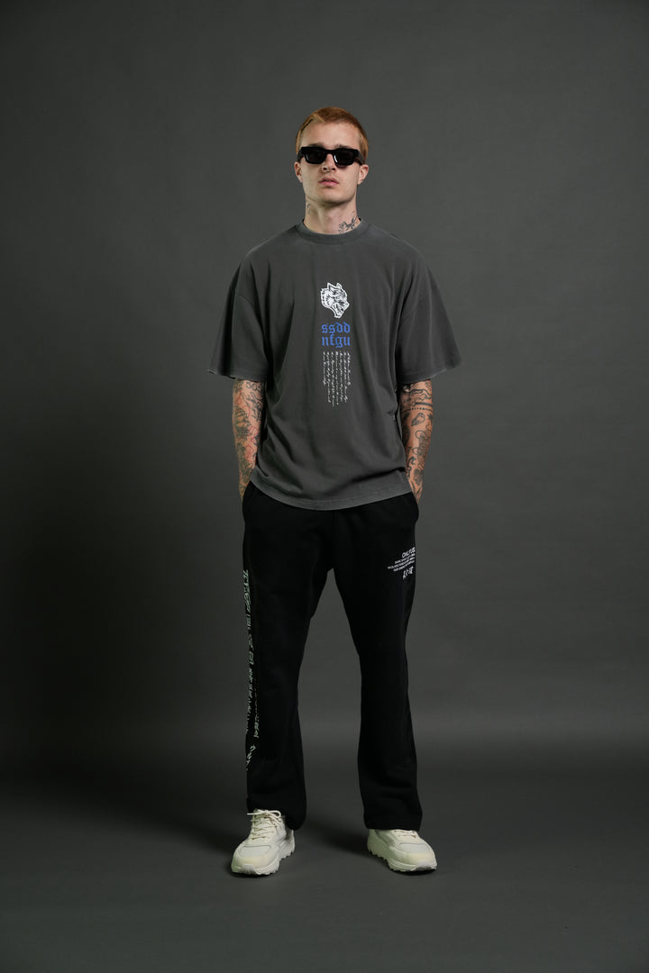 Relentless Premium Oversized Tee in Wolf Gray