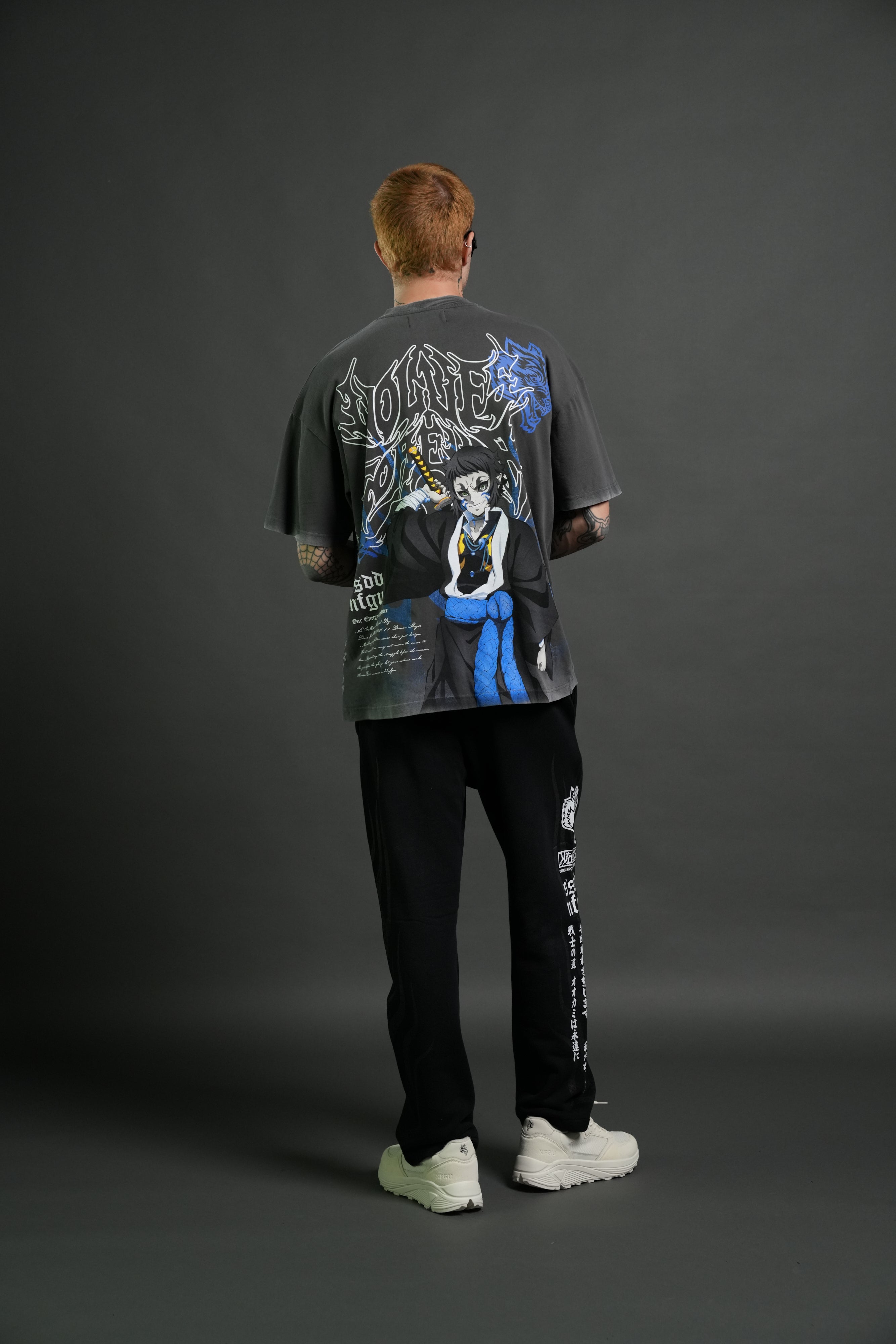 Relentless Premium Oversized Tee in Wolf Gray