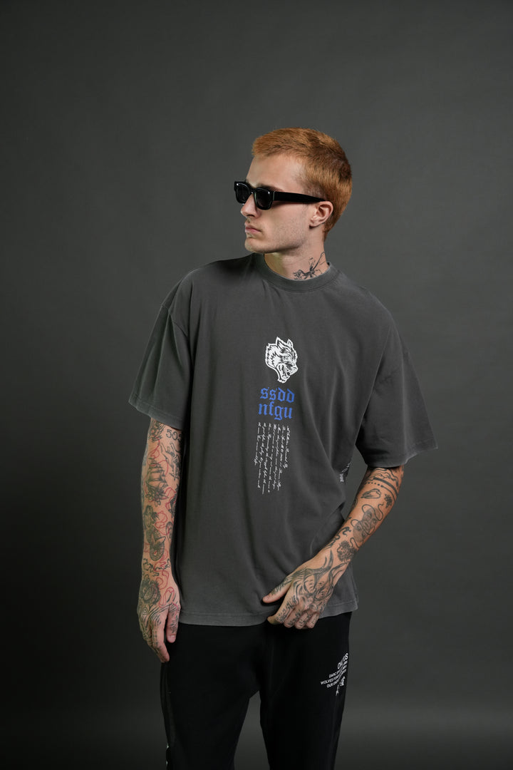 Relentless Premium Oversized Tee in Wolf Gray