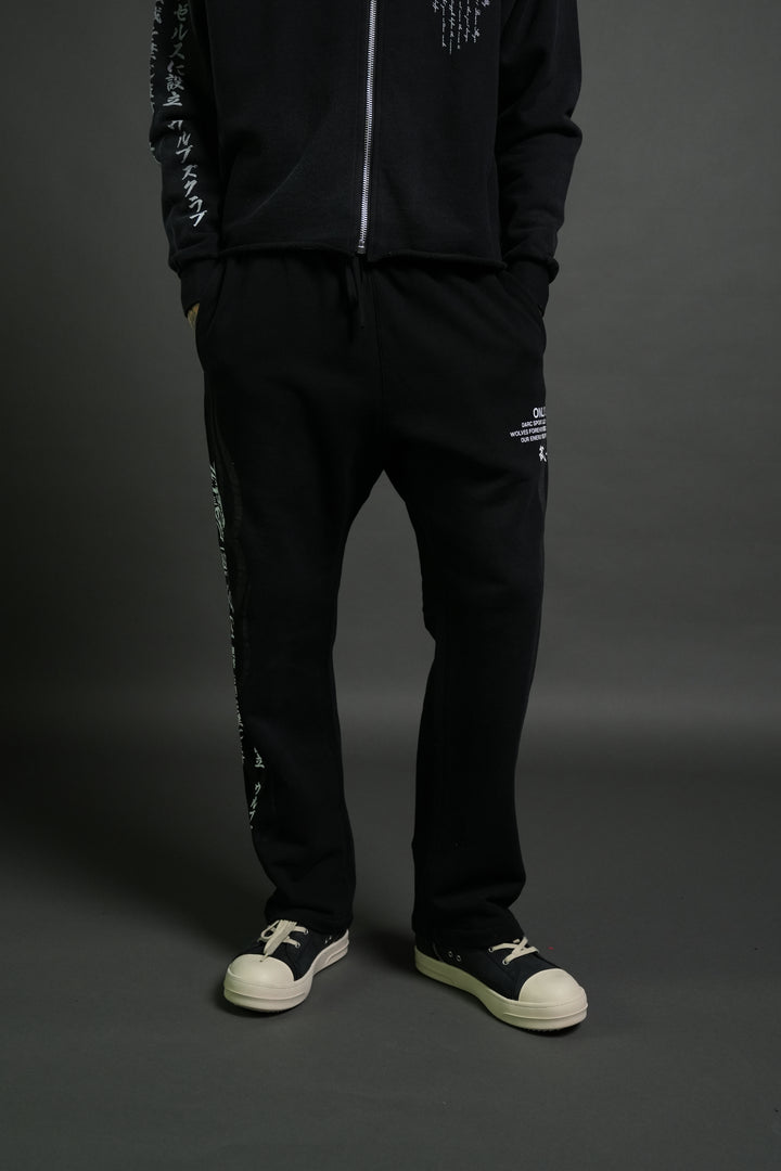 Warrior's Inferno Bigelow Sweat Pants in Black Sun Fade