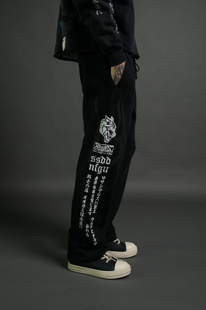 Warrior's Inferno Bigelow Sweat Pants in Black Sun Fade