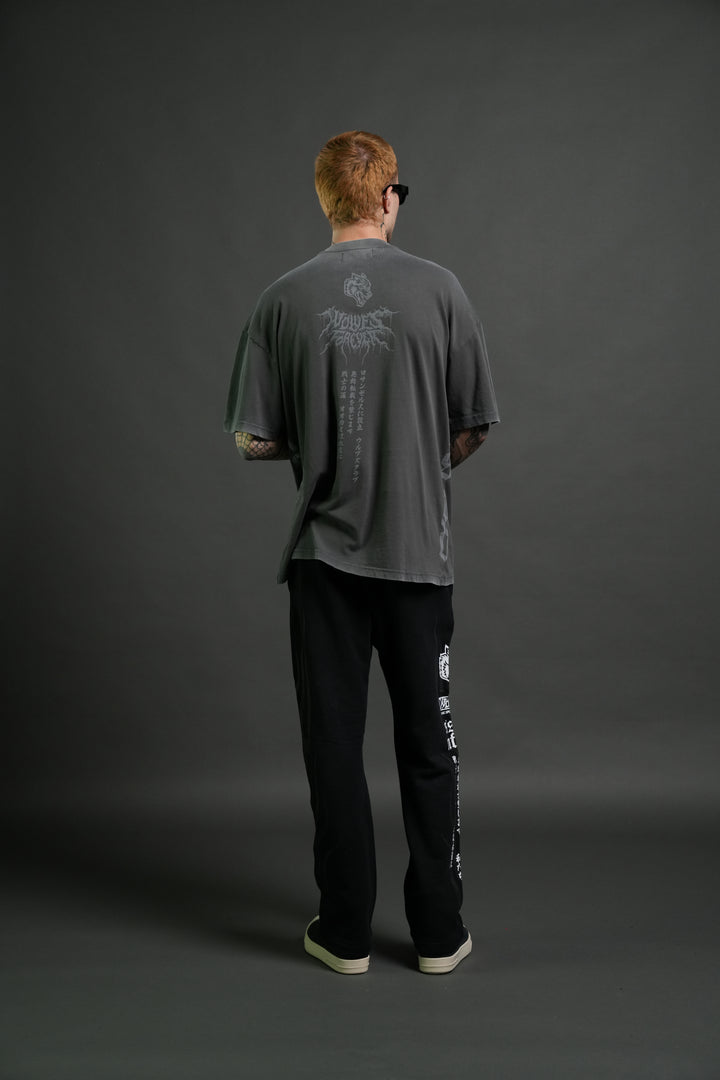 Blood Moon Premium Oversized Tee in Wolf Gray
