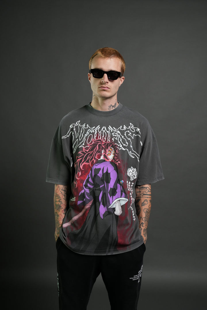 Blood Moon Premium Oversized Tee in Wolf Gray