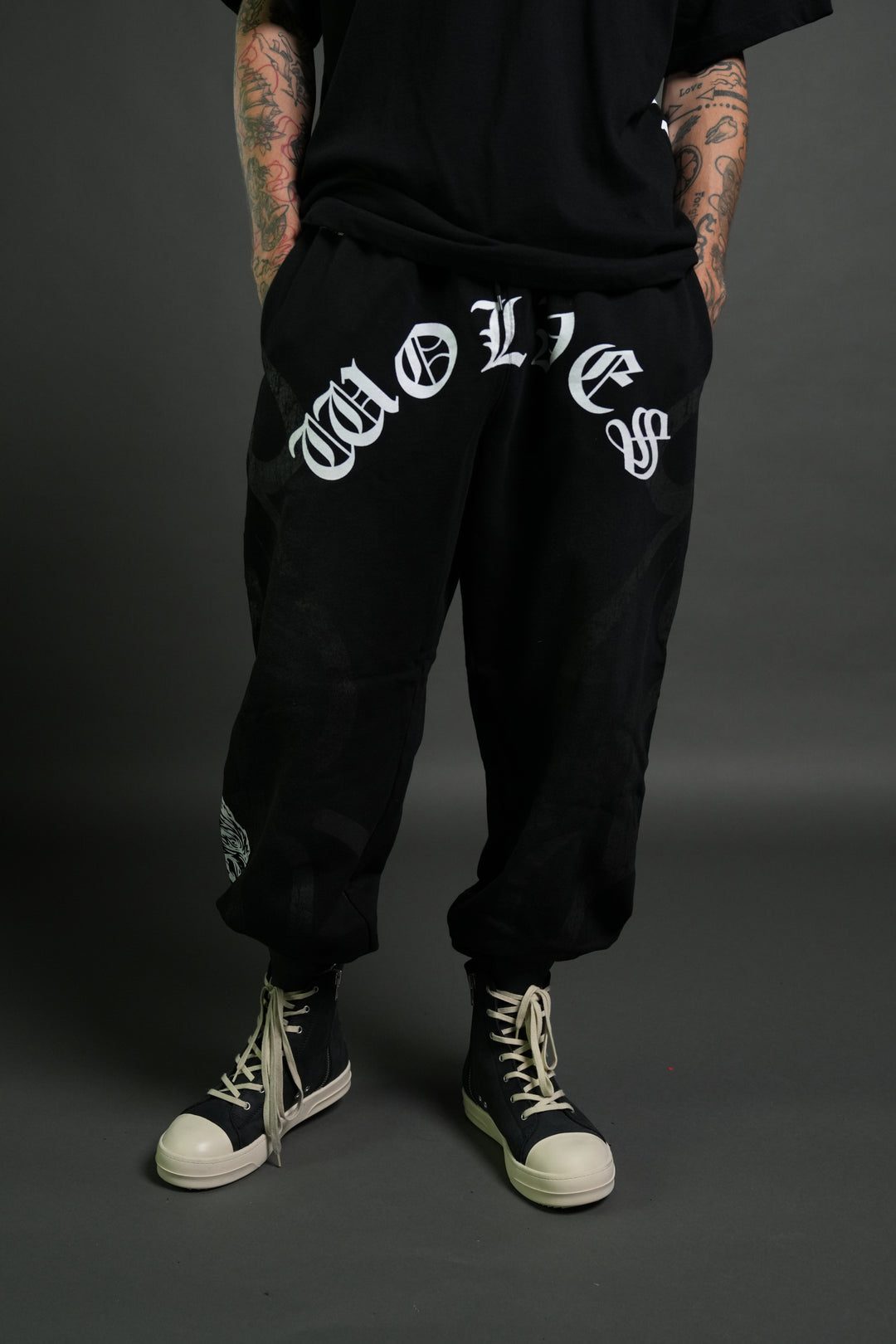 Chopper Inferno Lounger Sweat Pants in Black Sun Fade