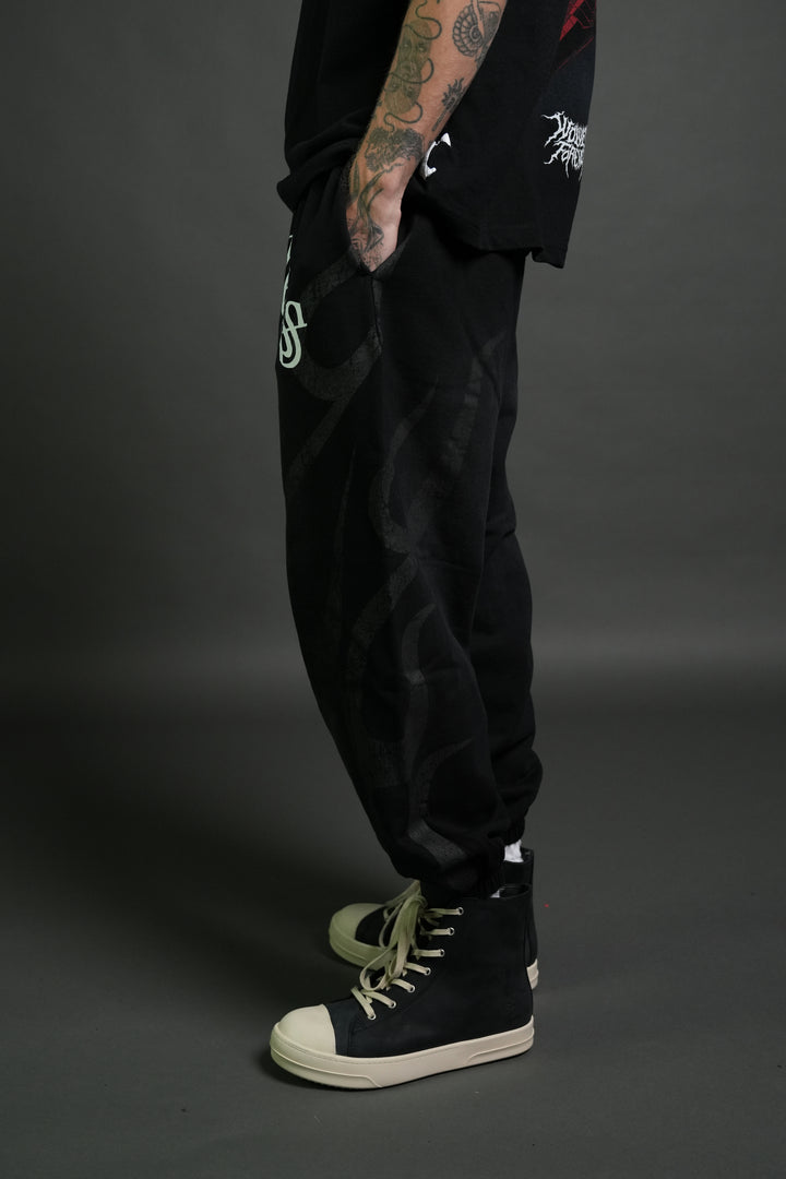 Chopper Inferno Lounger Sweat Pants in Black Sun Fade