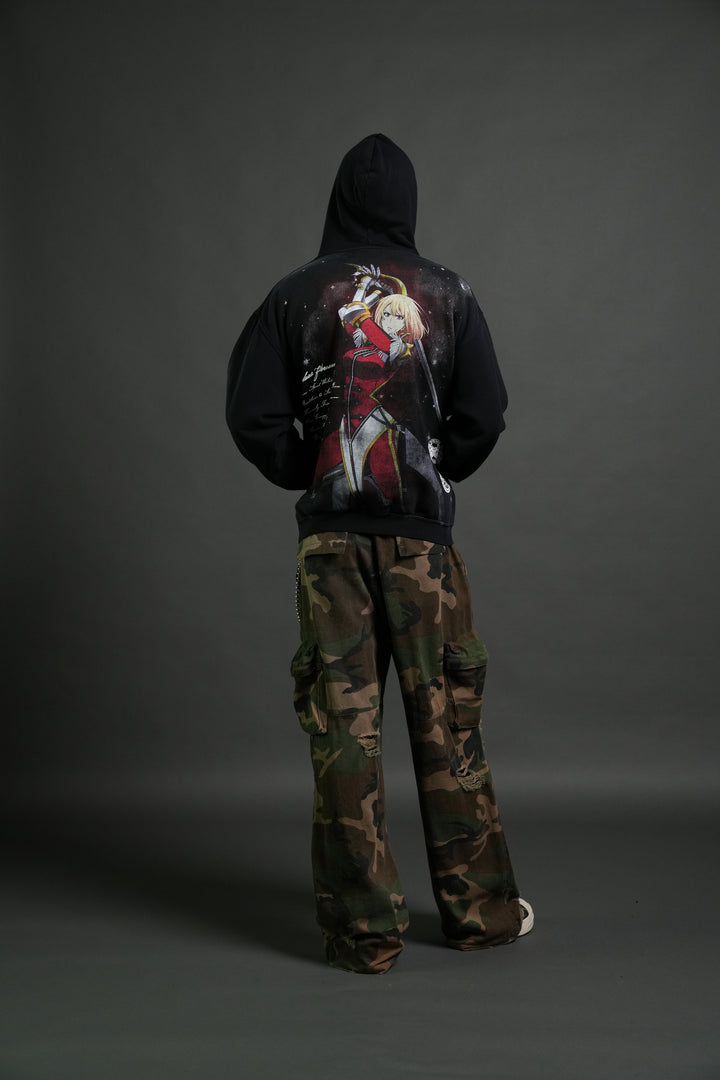 Celestial Knight "Pierce" Hoodie in Black Sun Fade