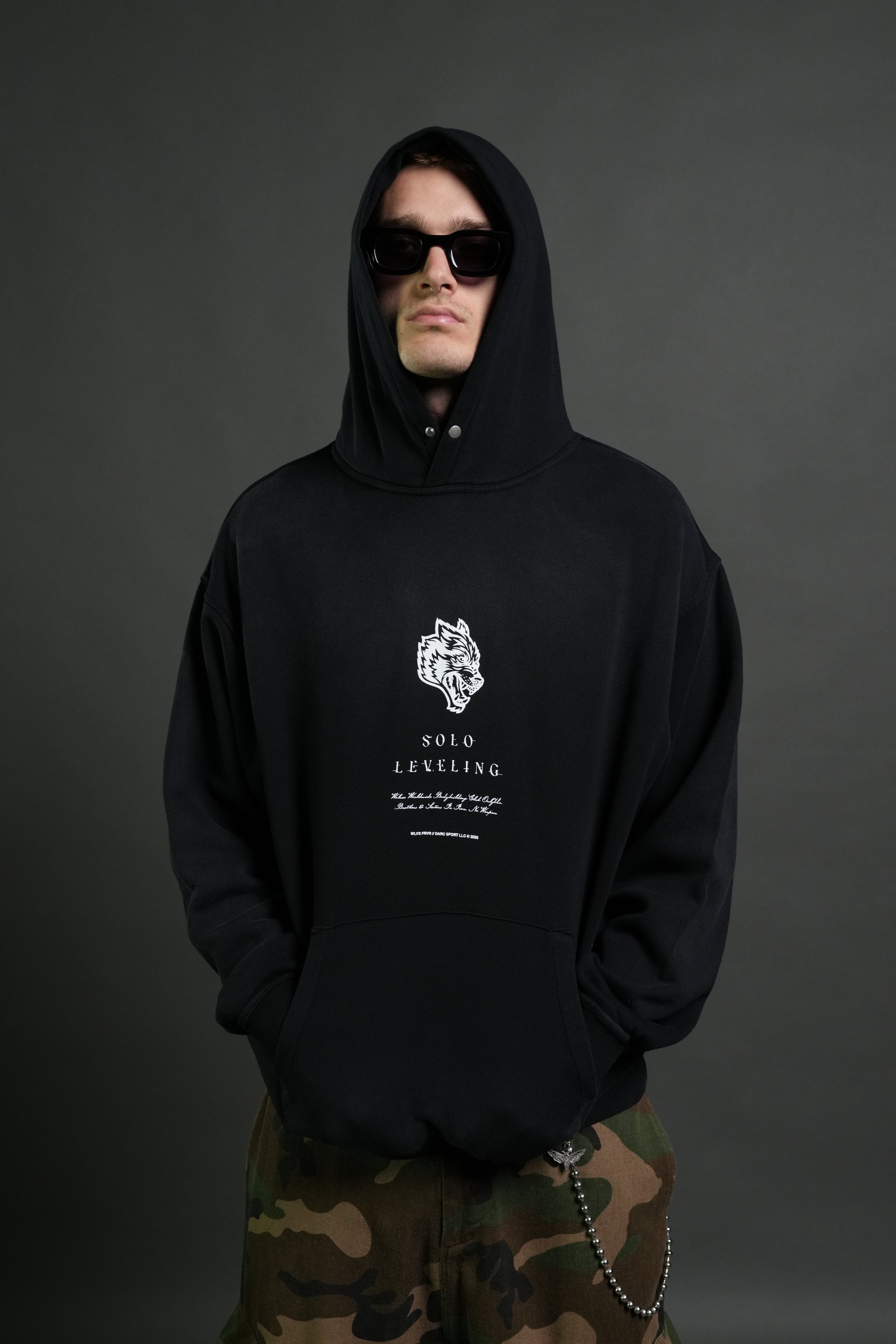 Celestial Knight "Pierce" Hoodie in Black Sun Fade