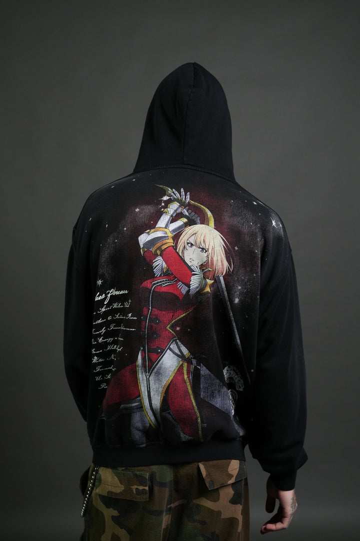 Celestial Knight "Pierce" Hoodie in Black Sun Fade