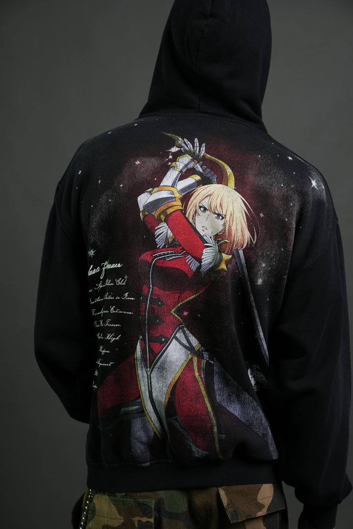 Celestial Knight "Pierce" Hoodie in Black Sun Fade