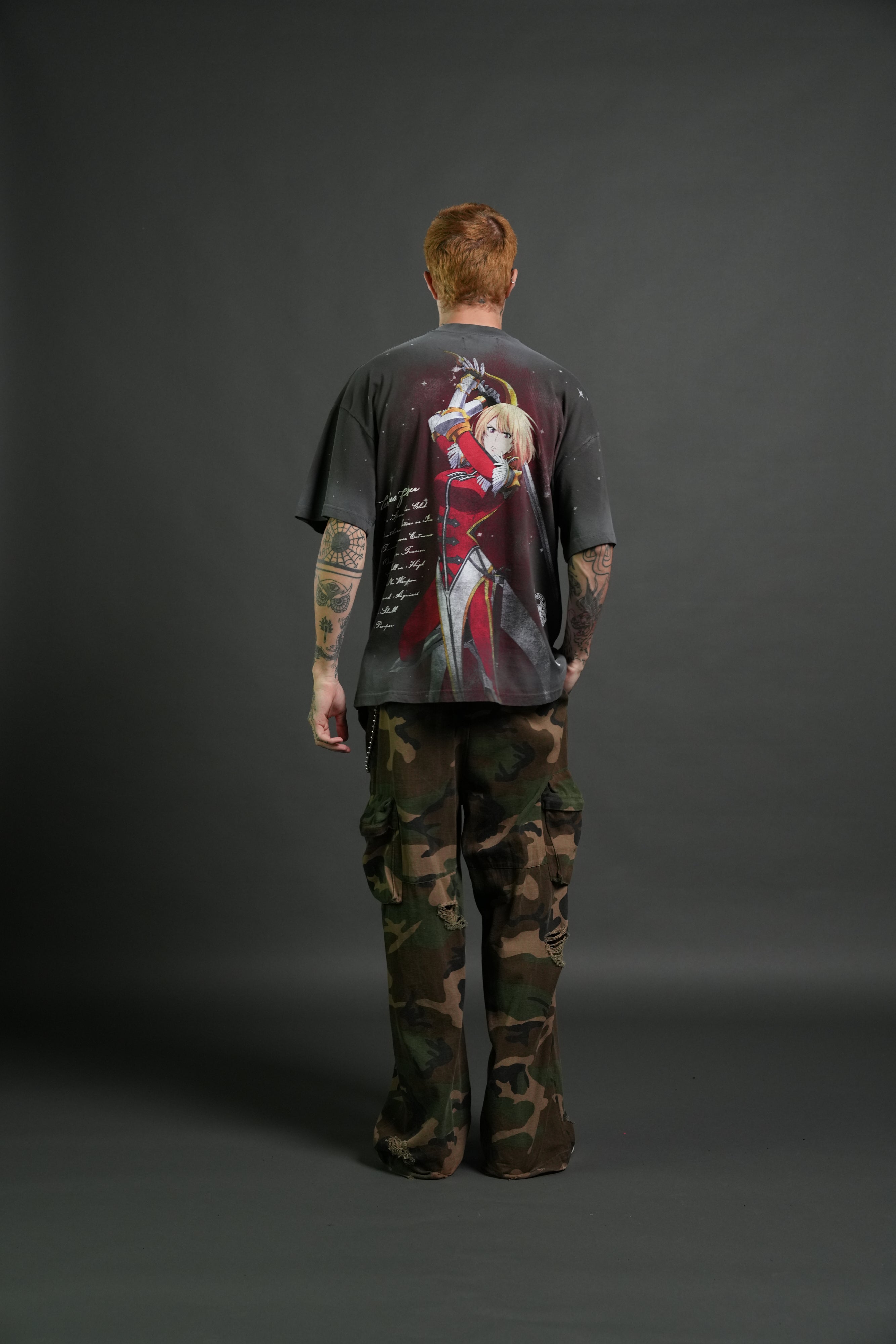 Celestial Knight Premium Oversized Tee in Wolf Gray