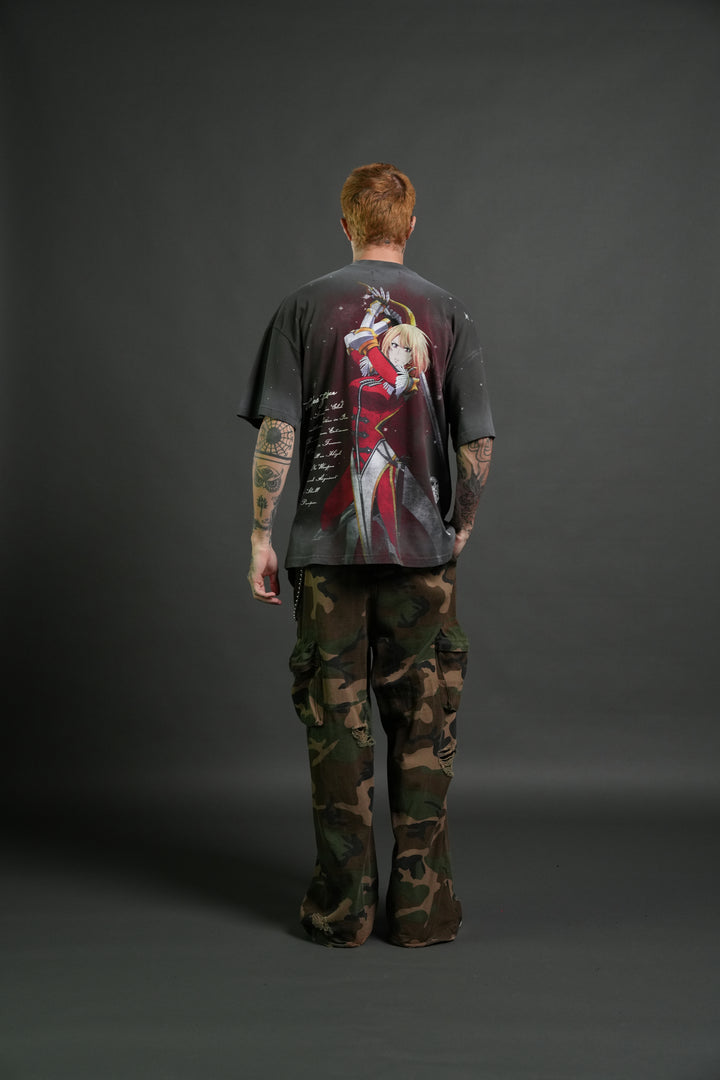 Celestial Knight Premium Oversized Tee in Wolf Gray