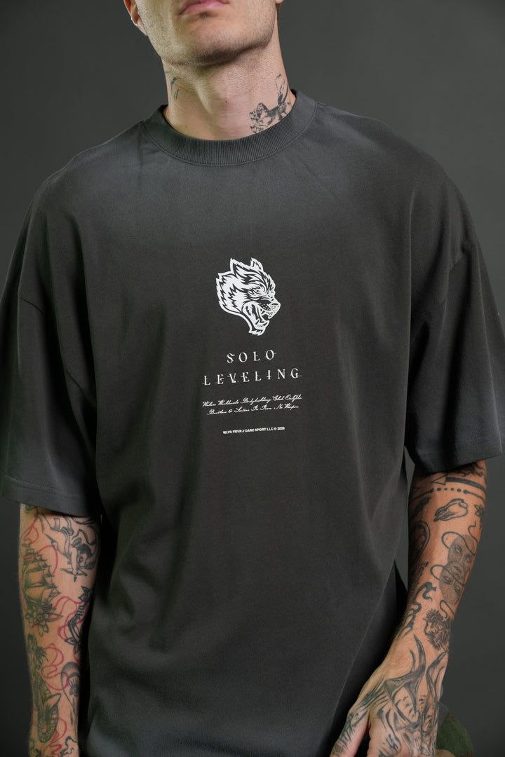 Celestial Knight Premium Oversized Tee in Wolf Gray