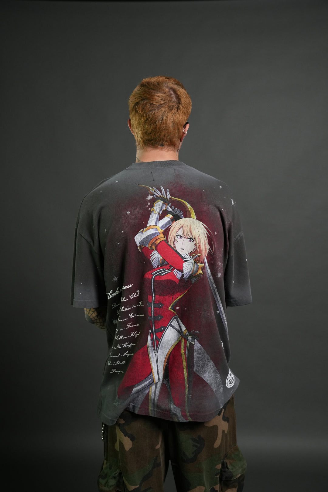 Celestial Knight Premium Oversized Tee in Wolf Gray