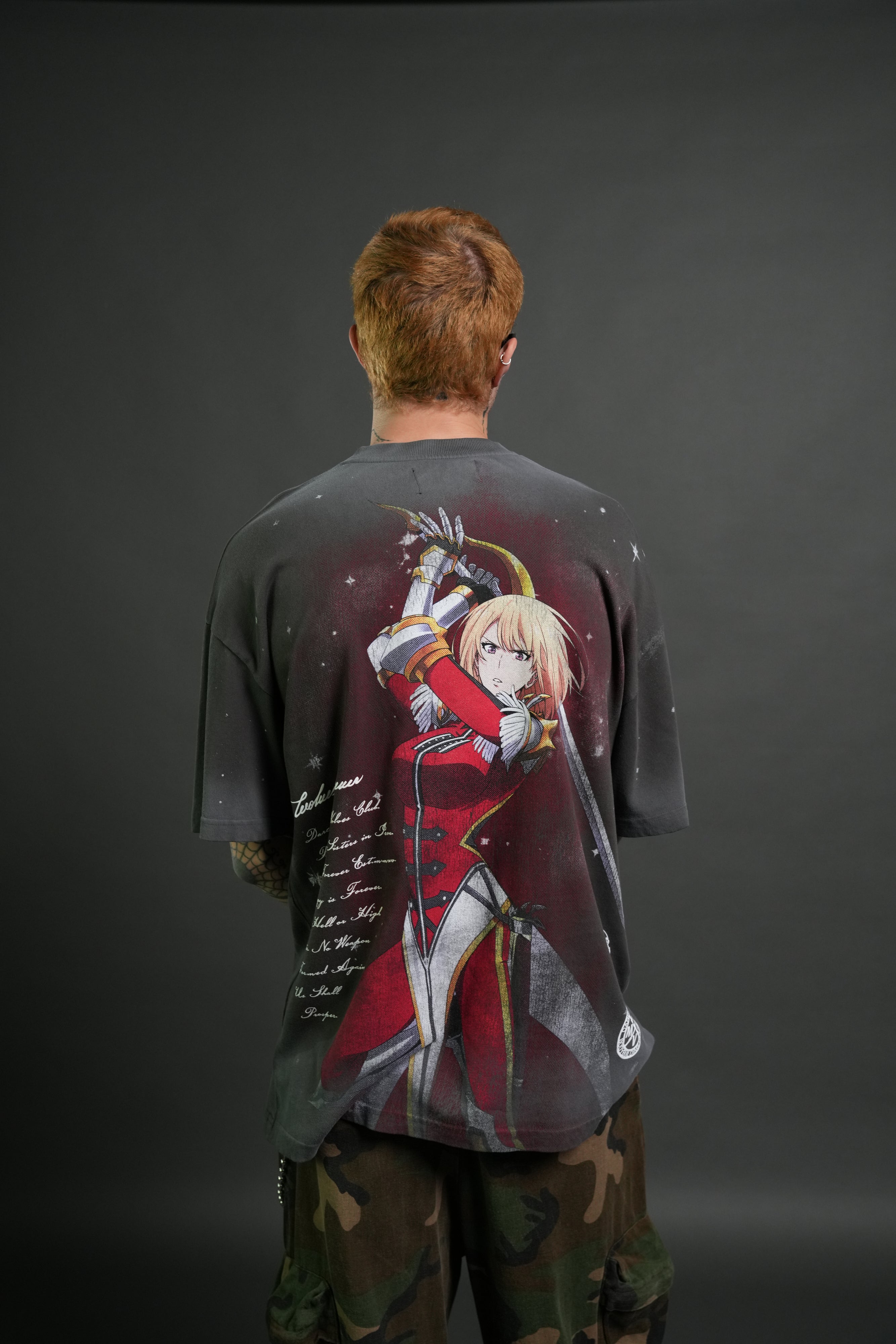 Celestial Knight Premium Oversized Tee in Wolf Gray