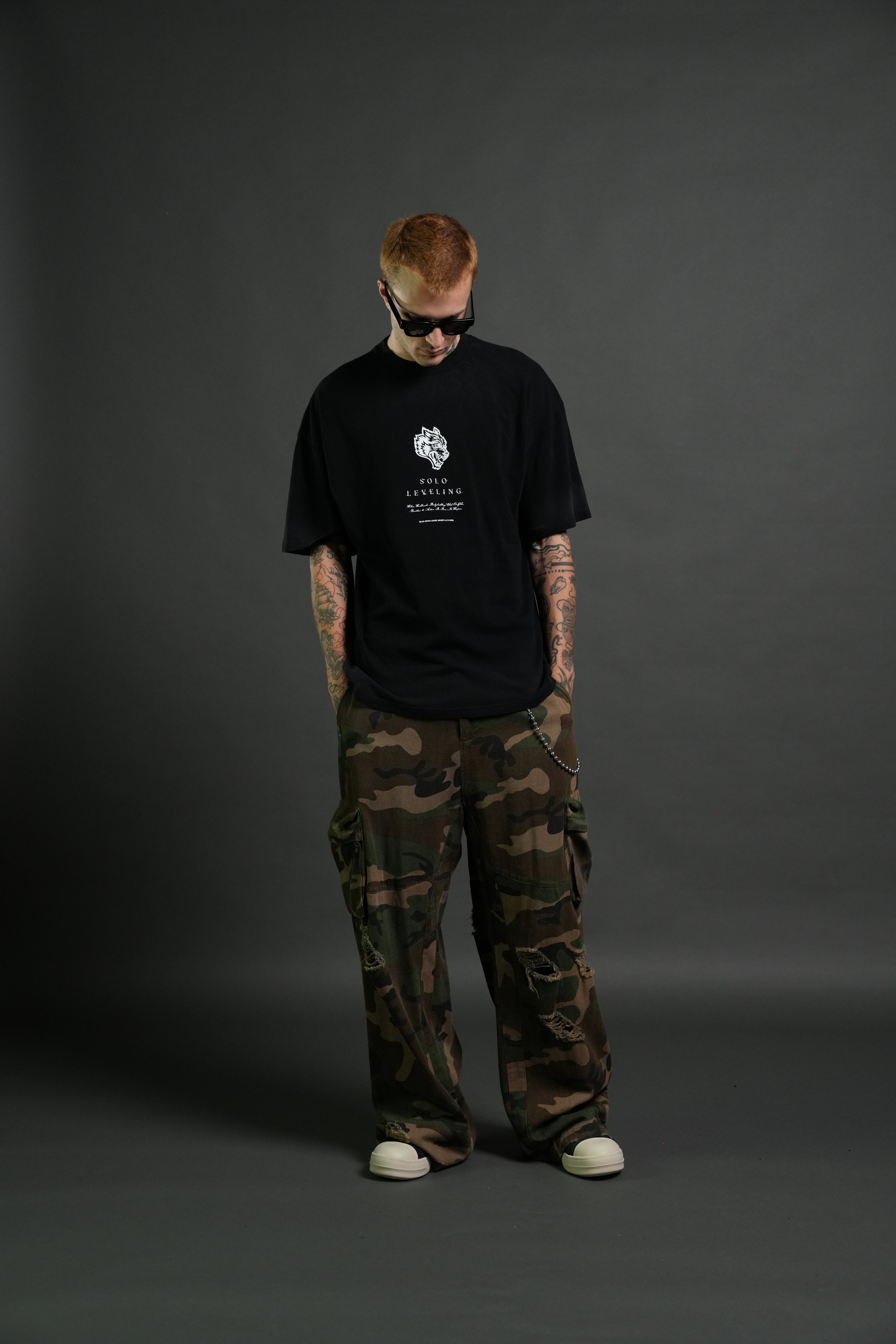 Celestial Knight Premium Oversized Tee in Black
