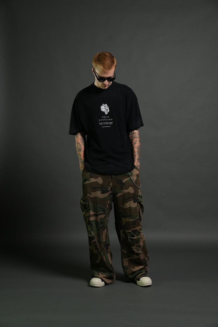 Celestial Knight Premium Oversized Tee in Black
