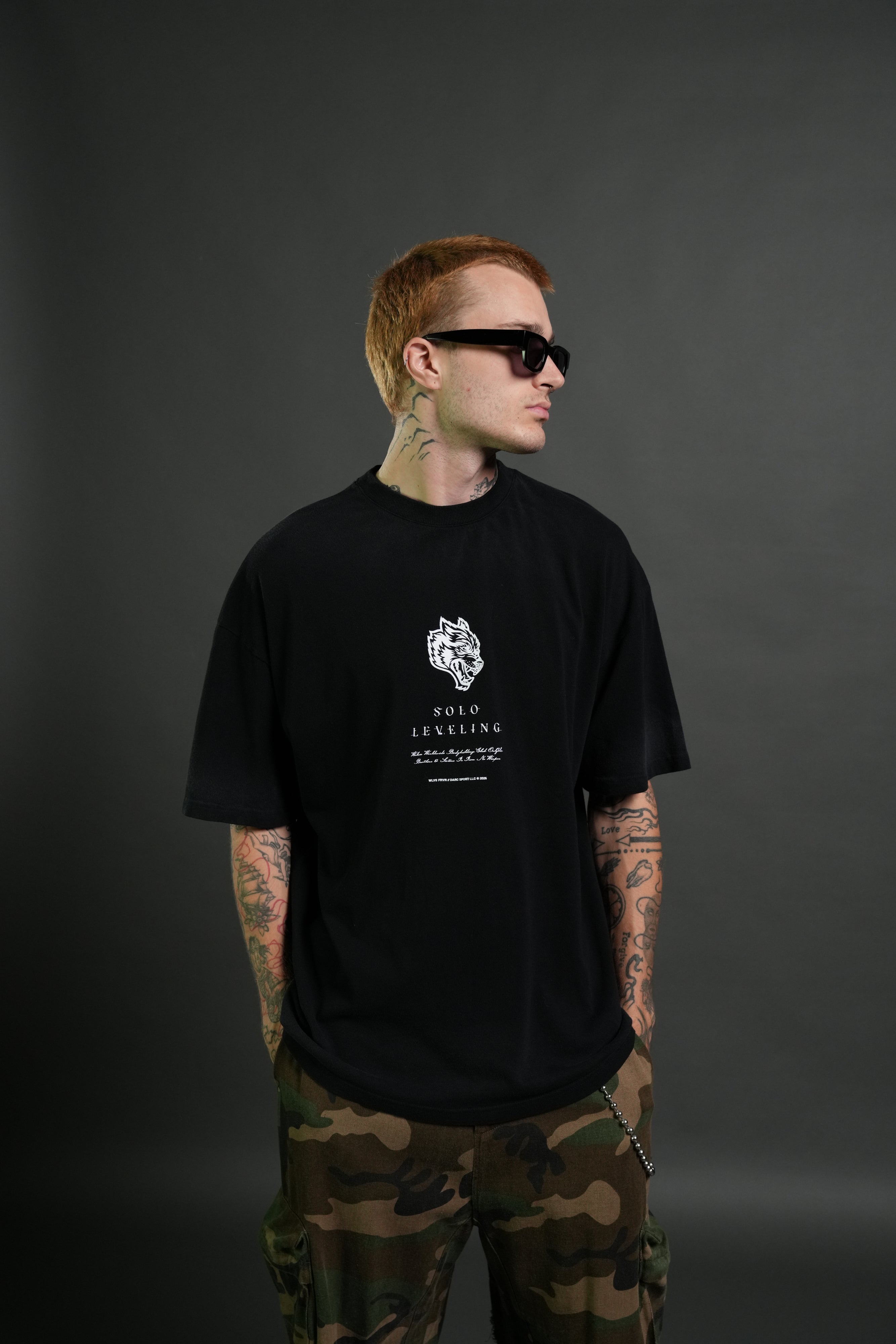 Celestial Knight Premium Oversized Tee in Black