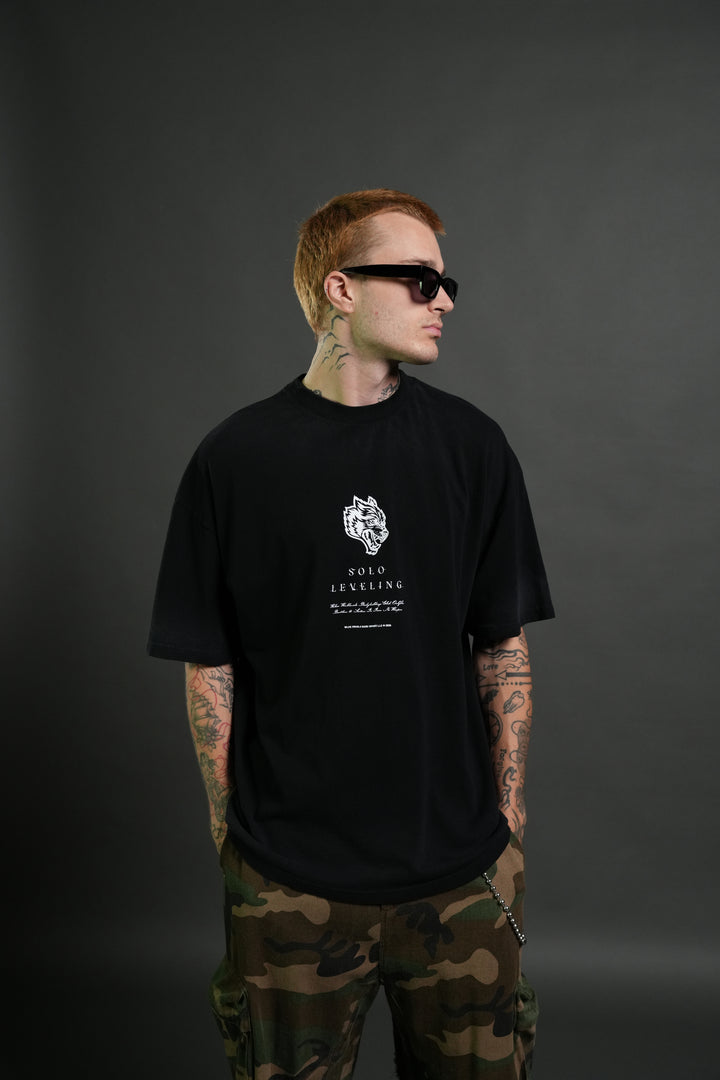 Celestial Knight Premium Oversized Tee in Black