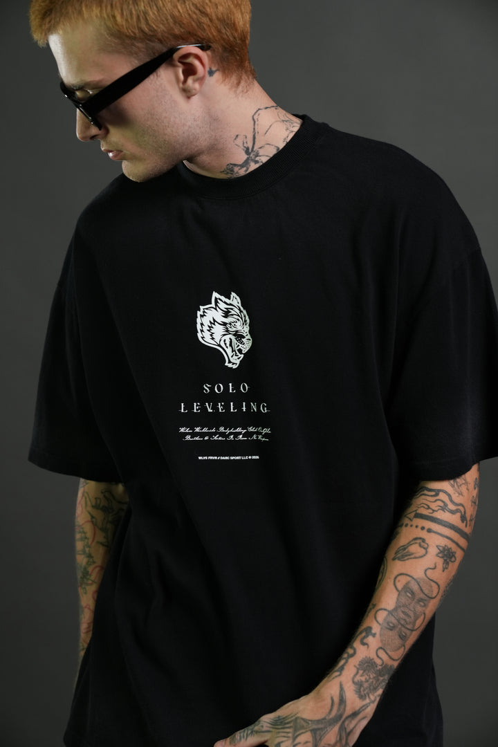 Celestial Knight Premium Oversized Tee in Black