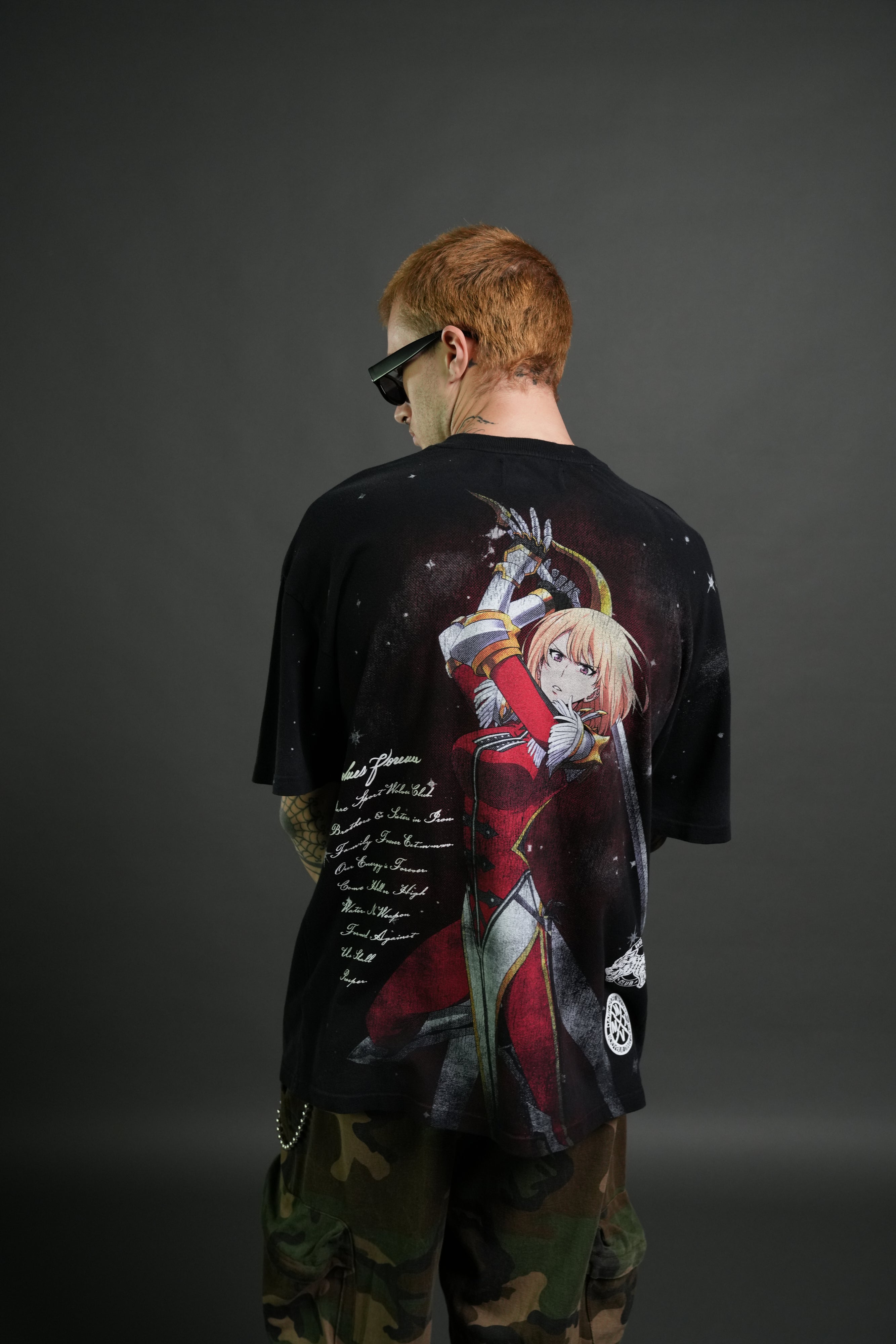 Celestial Knight Premium Oversized Tee in Black