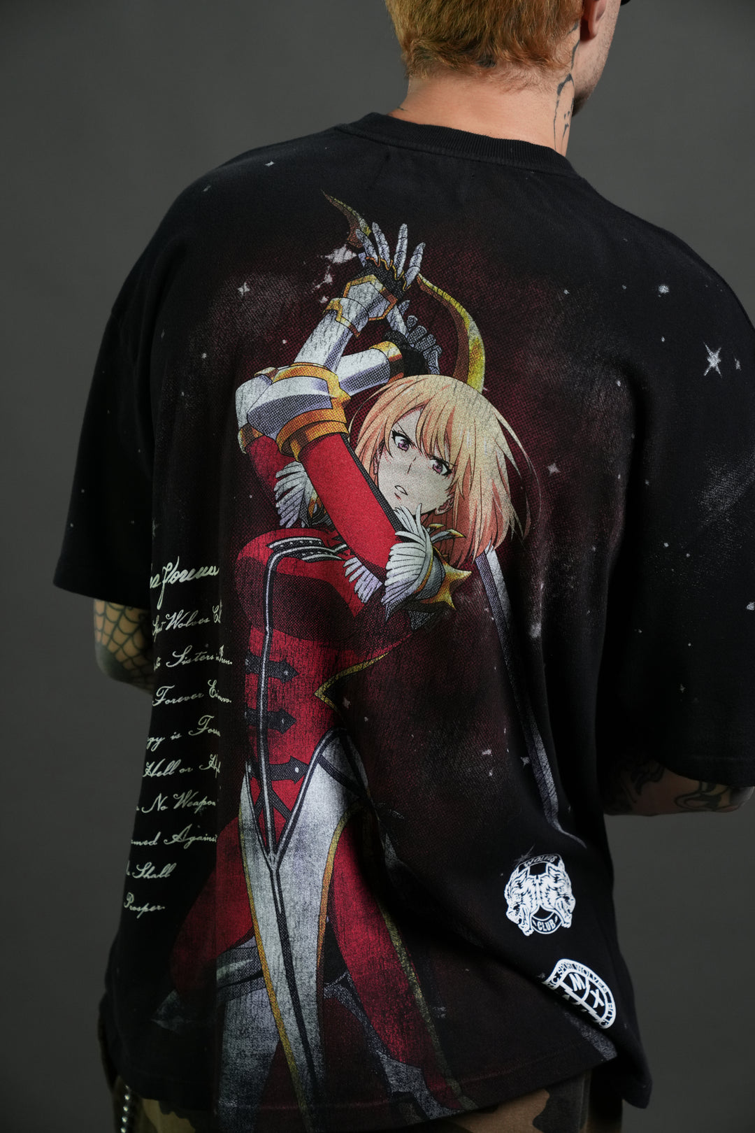 Celestial Knight Premium Oversized Tee in Black