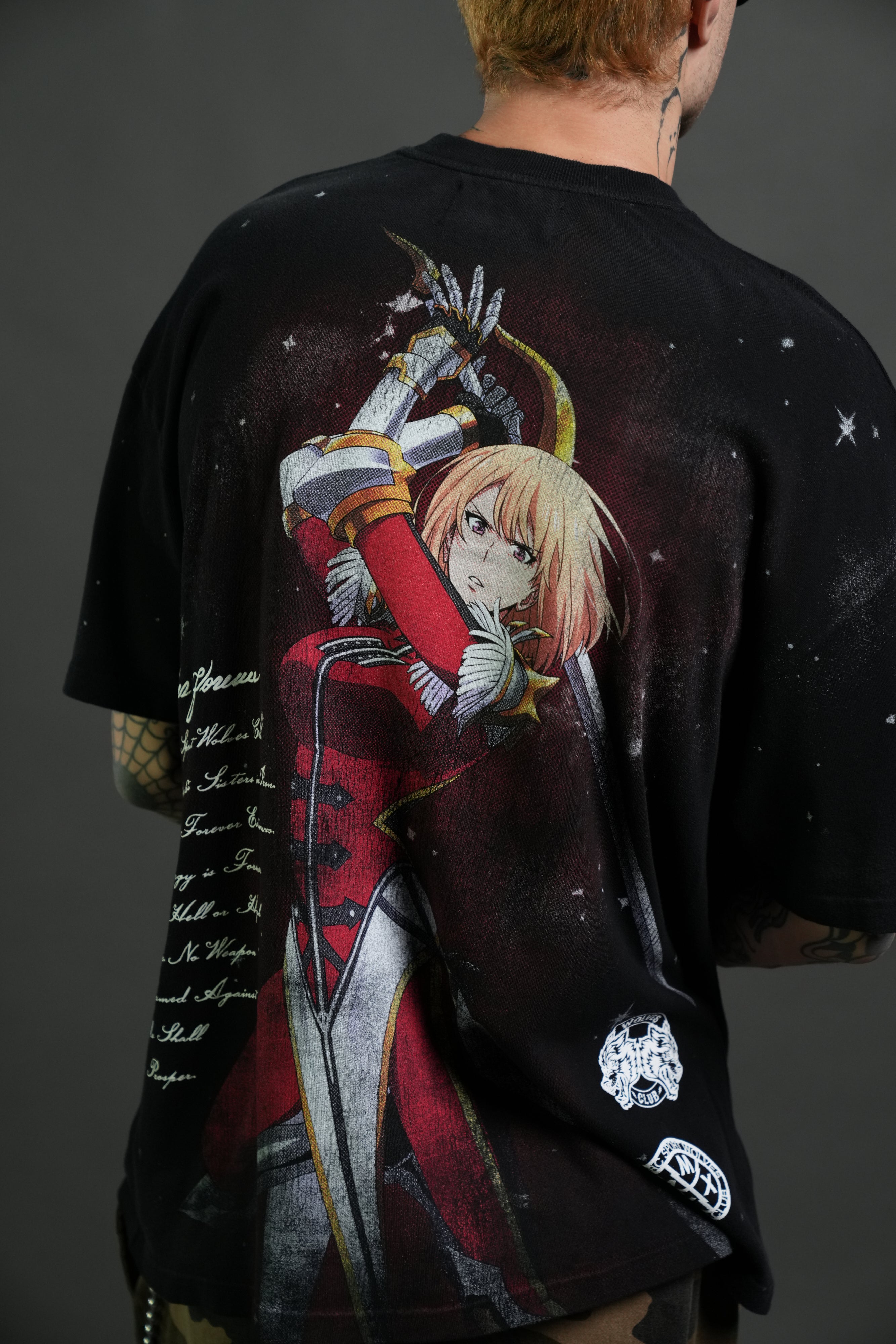 Celestial Knight Premium Oversized Tee in Black