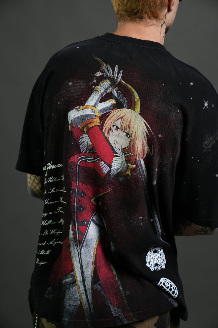 Celestial Knight Premium Oversized Tee in Black