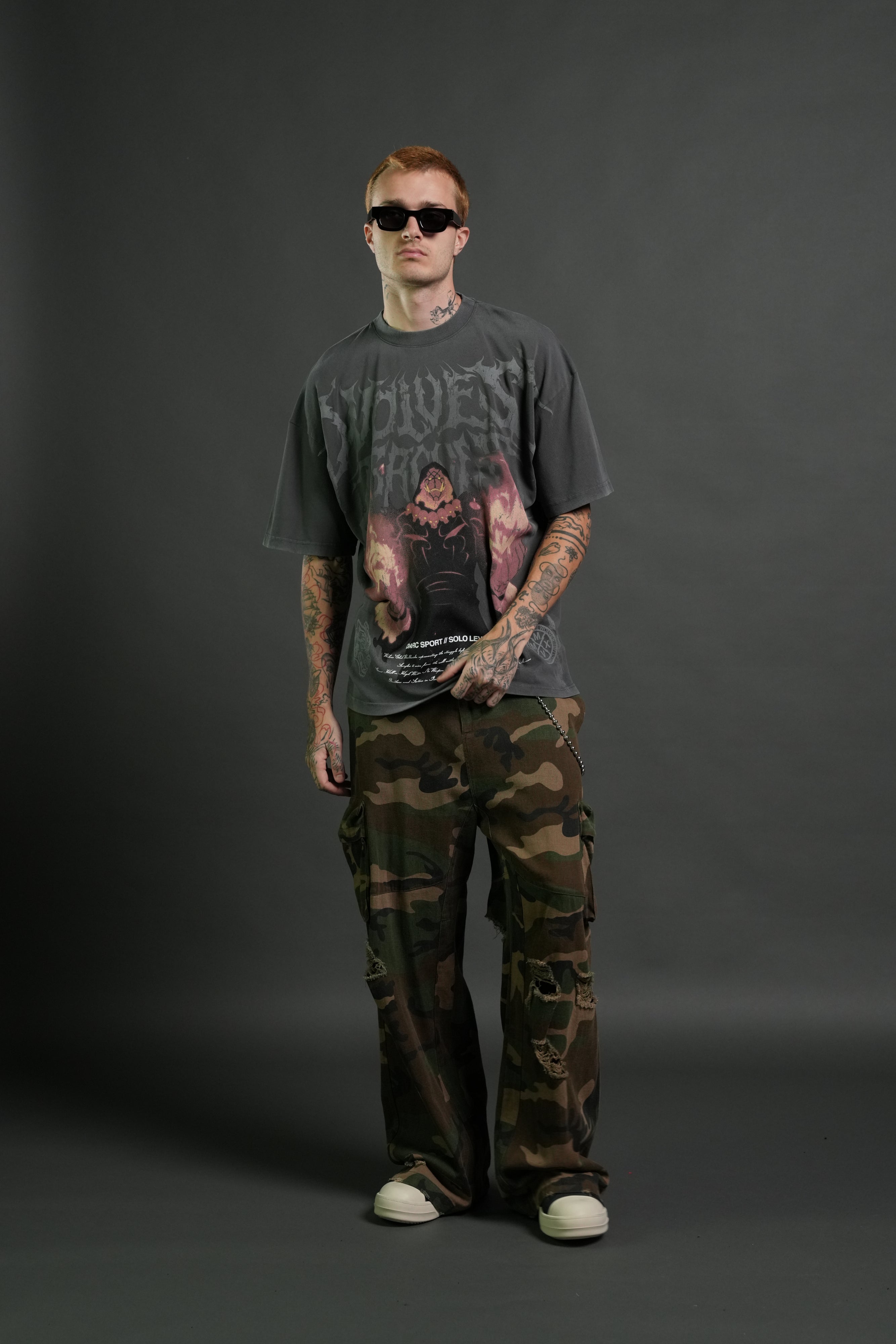 Darc Tusk Premium Oversized Tee in Wolf Gray