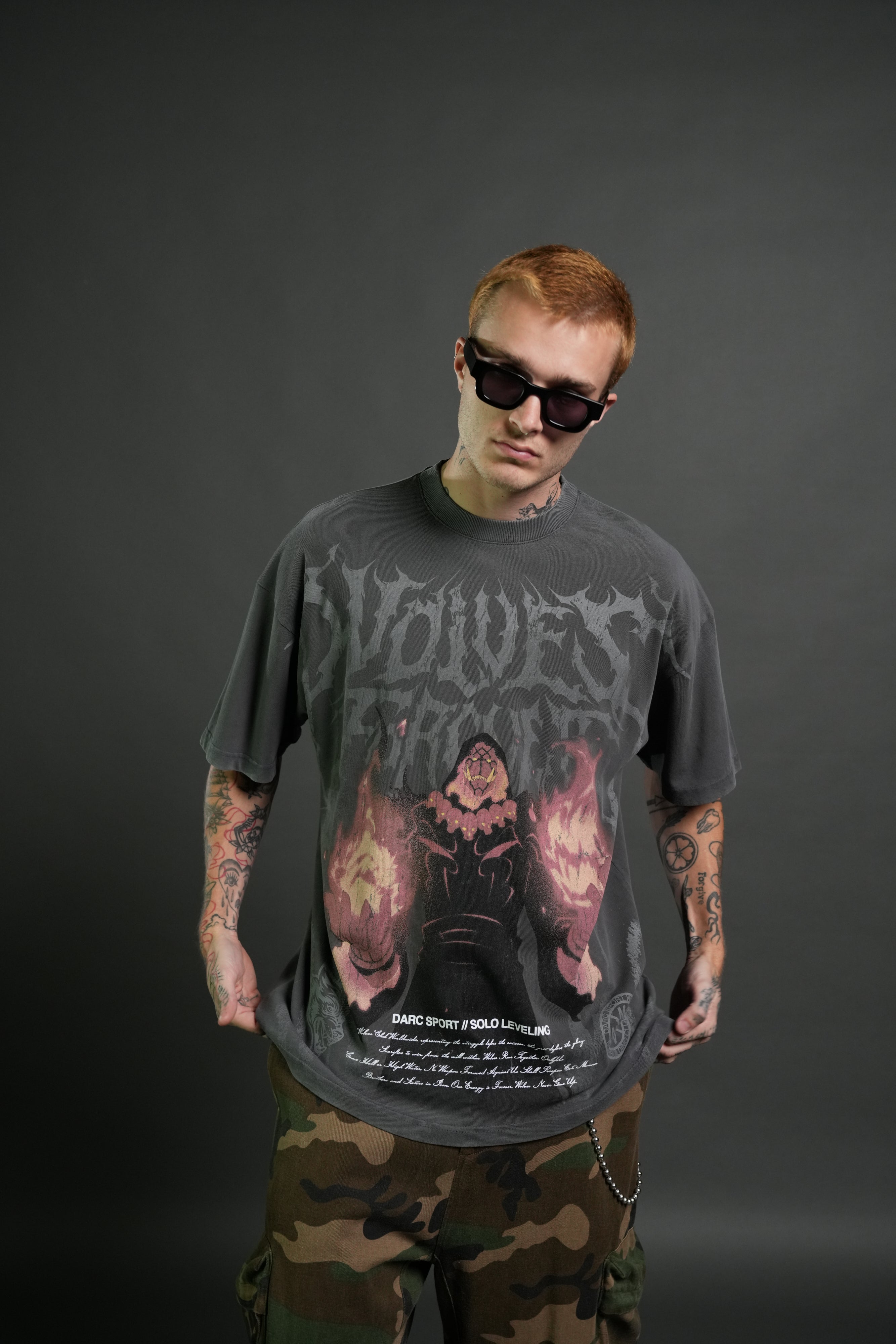 Darc Tusk Premium Oversized Tee in Wolf Gray