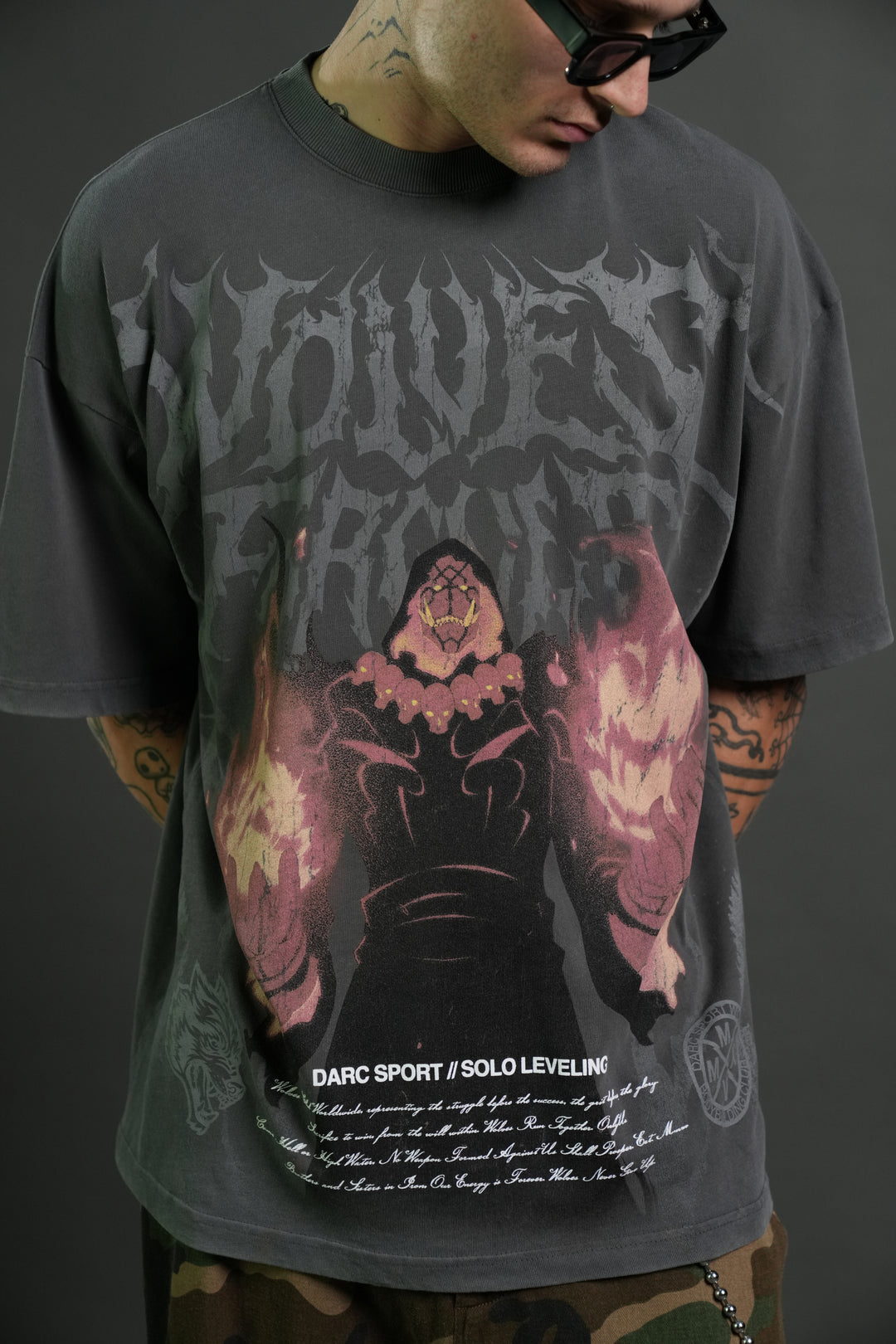 Darc Tusk Premium Oversized Tee in Wolf Gray