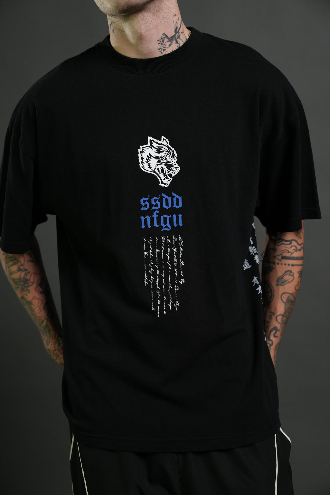 Relentless Premium Oversized Tee in Black