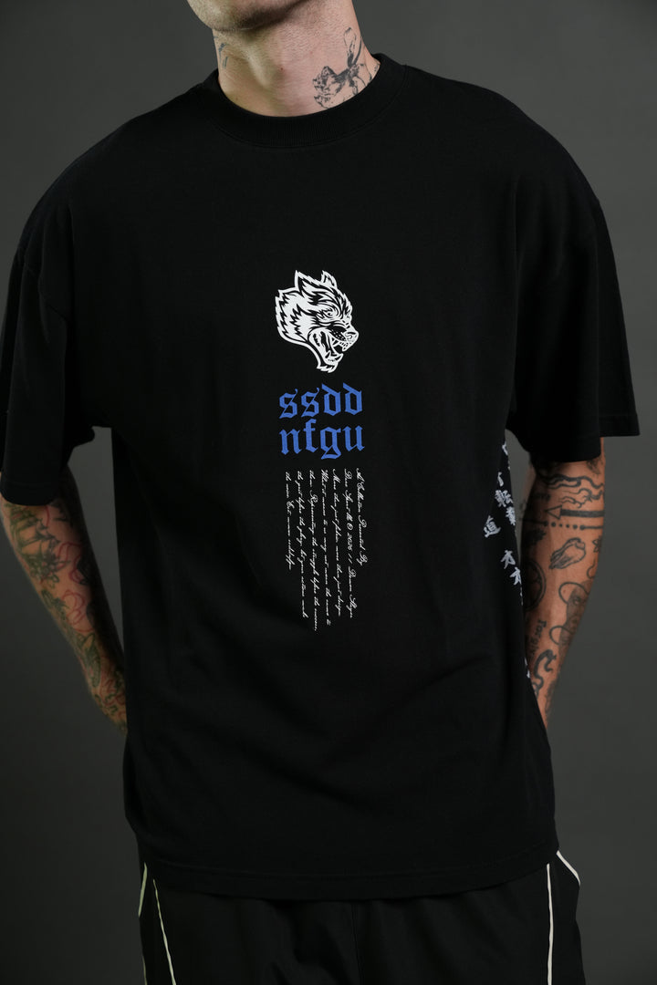 Relentless Premium Oversized Tee in Black
