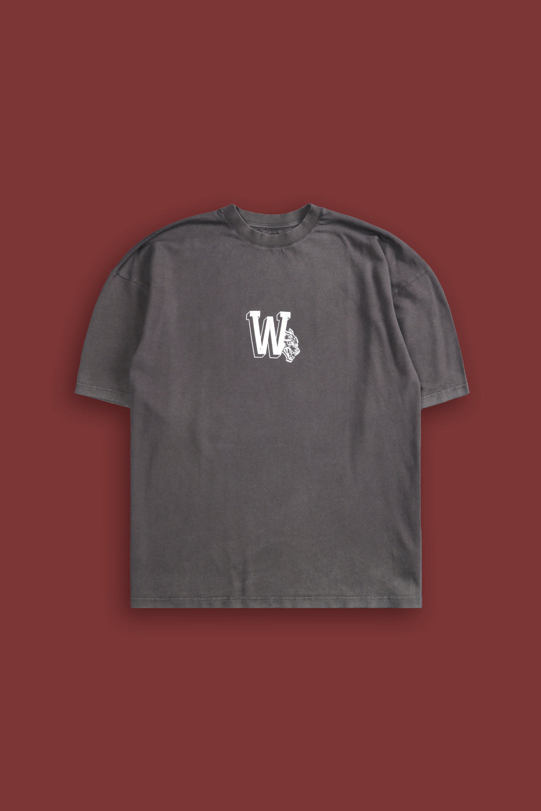 Our Stamp "Premium" Oversized Tee in Wolf Gray