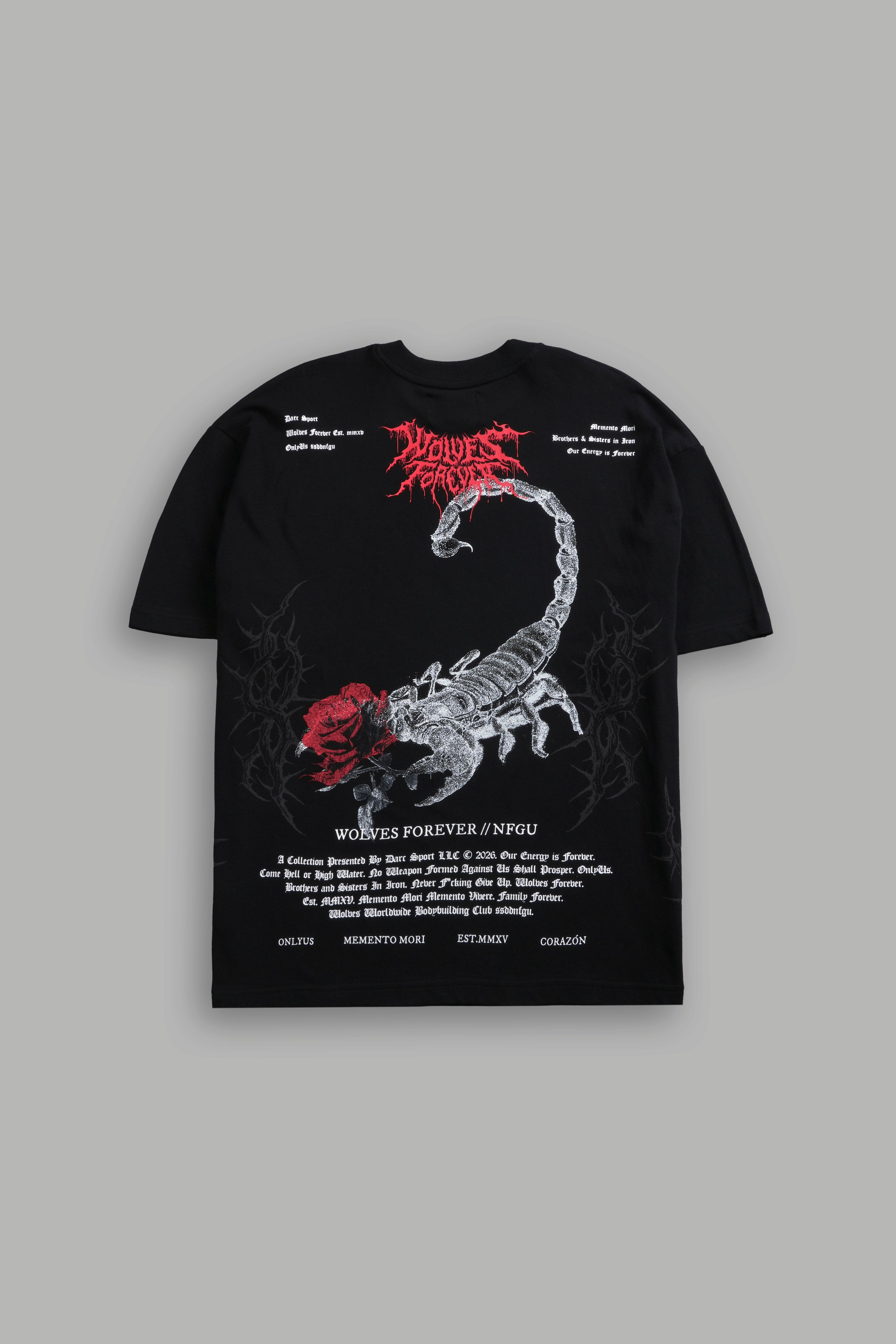 Scorpion Thorns "Premium" Oversized Tee in Black