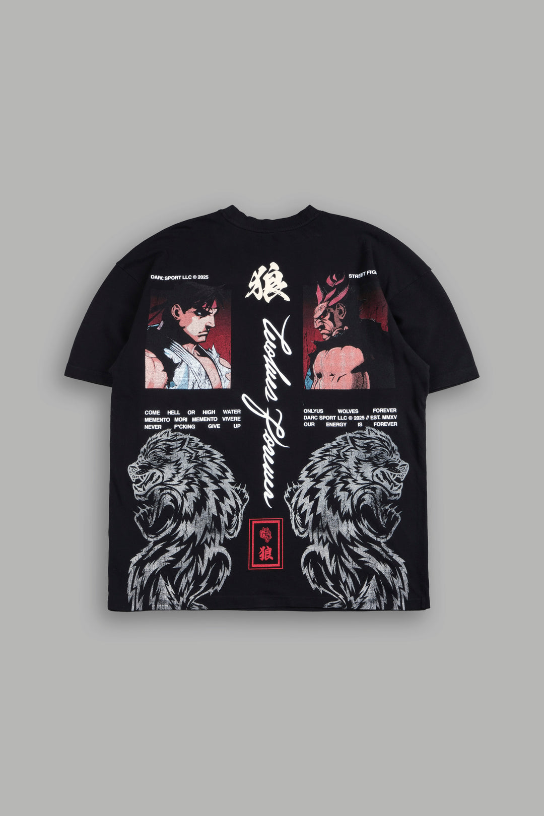 Ultimate Battle  Premium Oversized Tee In Slate Gray