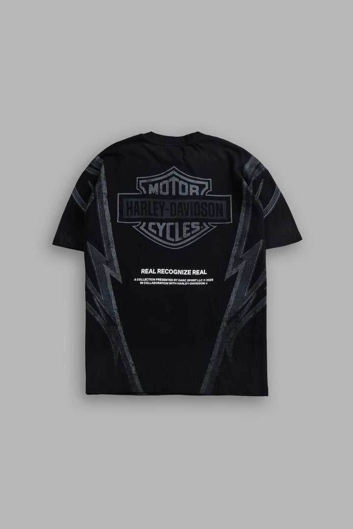 Real Recognize Real Unisex Premium Oversized Tee in Black Drift Wash