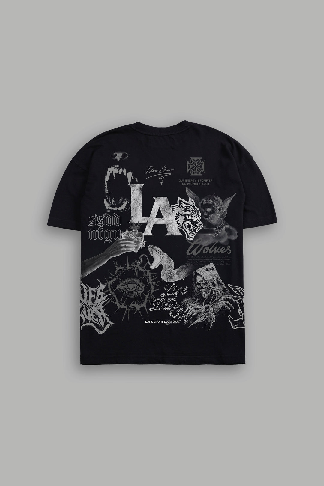 Homage to LA Premium Oversized Tee in Black