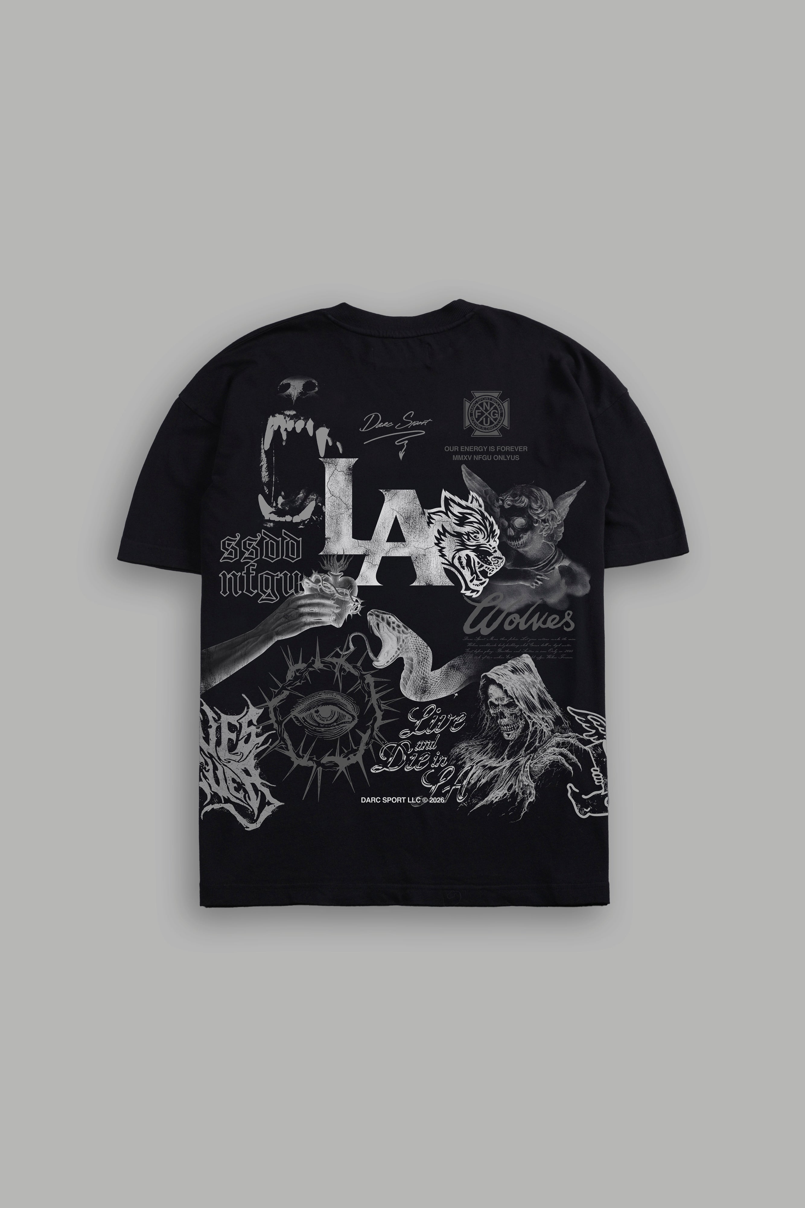 Homage to LA Premium Oversized Tee in Black