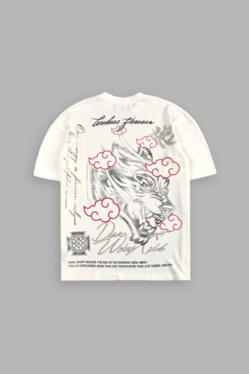 Rogue Wolf "Premium" Oversized Tee in Cream